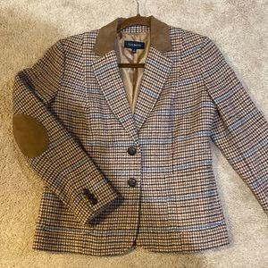 Talbots wool plaid blazer